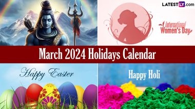 March 2024 Festivals, Events and Holidays Calendar: From Maha Shivratri and International Women's Day to Holi and Easter; Complete List of Important Dates in This Month
